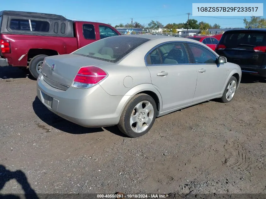 2009 Saturn Aura Xe VIN: 1G8ZS57B29F233517 Lot: 40550283