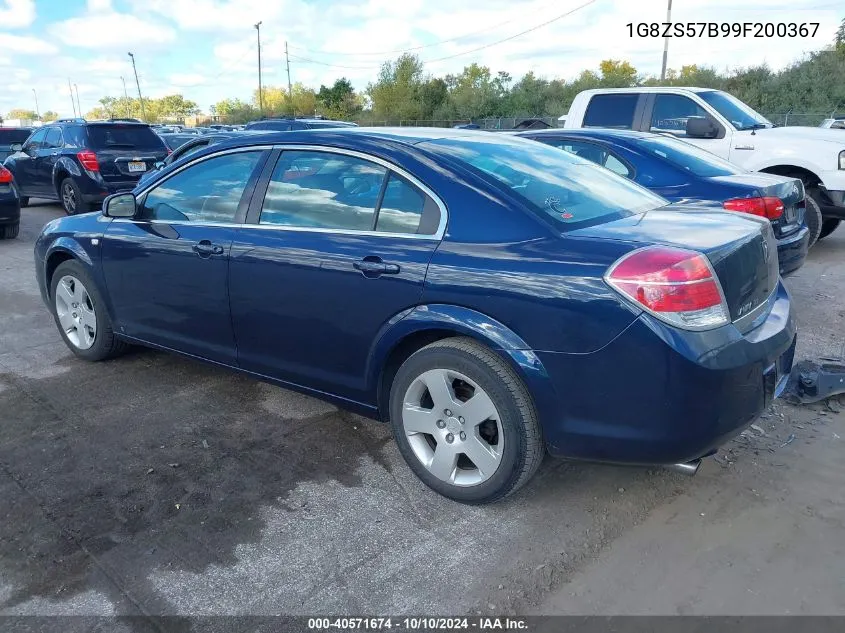 2009 Saturn Aura Xe VIN: 1G8ZS57B99F200367 Lot: 40571674