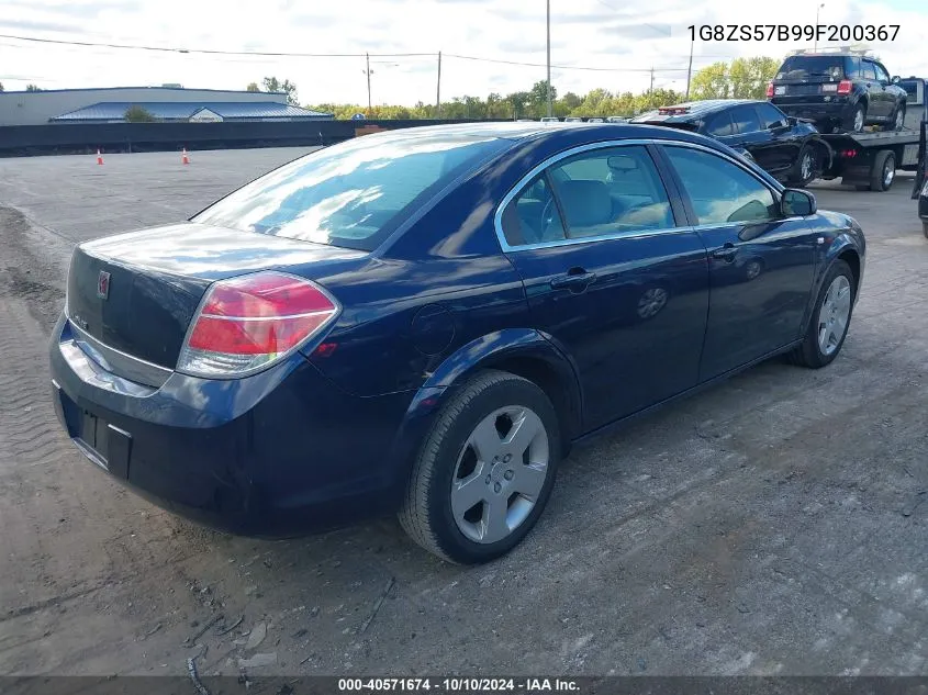 2009 Saturn Aura Xe VIN: 1G8ZS57B99F200367 Lot: 40571674