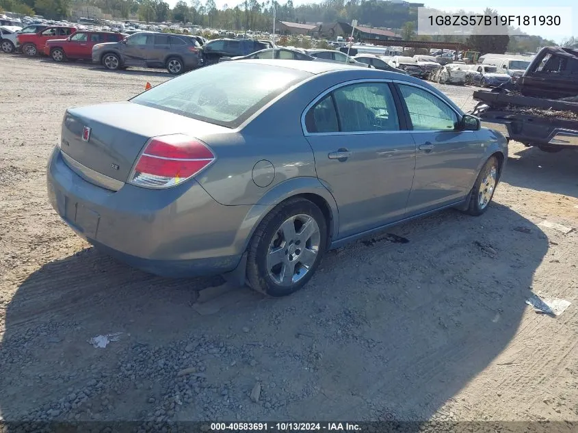 2009 Saturn Aura Xe VIN: 1G8ZS57B19F181930 Lot: 40583691