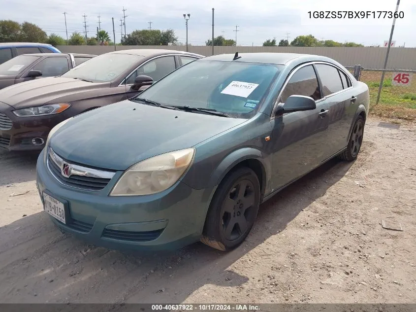 2009 Saturn Aura Xe VIN: 1G8ZS57BX9F177360 Lot: 40637922