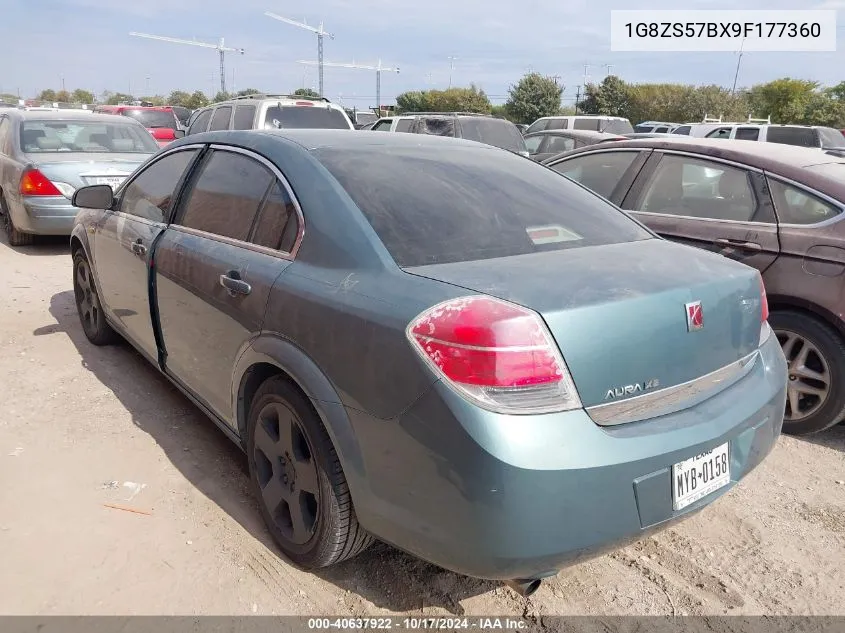 2009 Saturn Aura Xe VIN: 1G8ZS57BX9F177360 Lot: 40637922