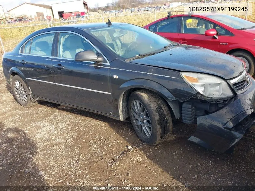 2009 Saturn Aura Xe VIN: 1G8ZS57BX9F199245 Lot: 40778613