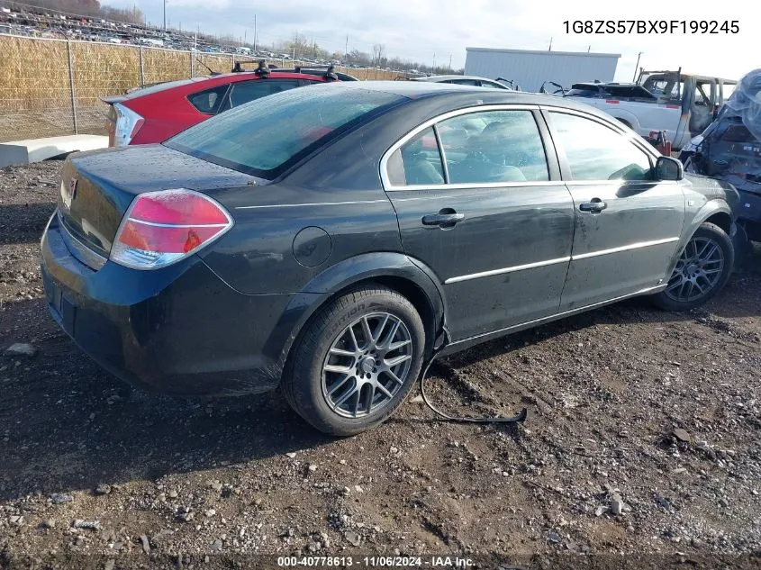 2009 Saturn Aura Xe VIN: 1G8ZS57BX9F199245 Lot: 40778613