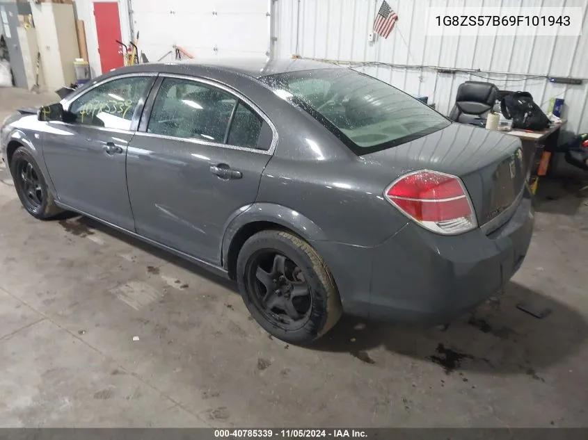 2009 Saturn Aura Xe VIN: 1G8ZS57B69F101943 Lot: 40785339