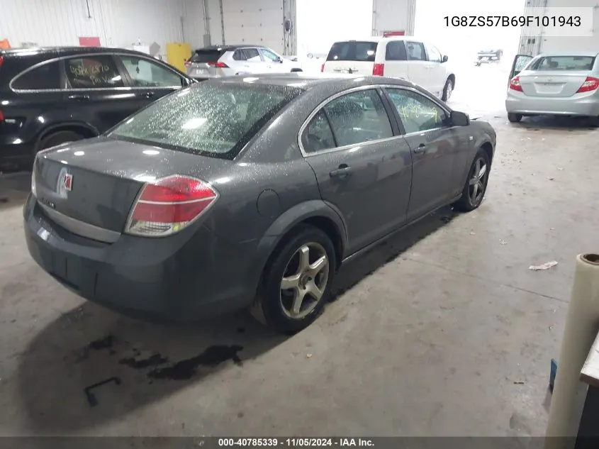 2009 Saturn Aura Xe VIN: 1G8ZS57B69F101943 Lot: 40785339