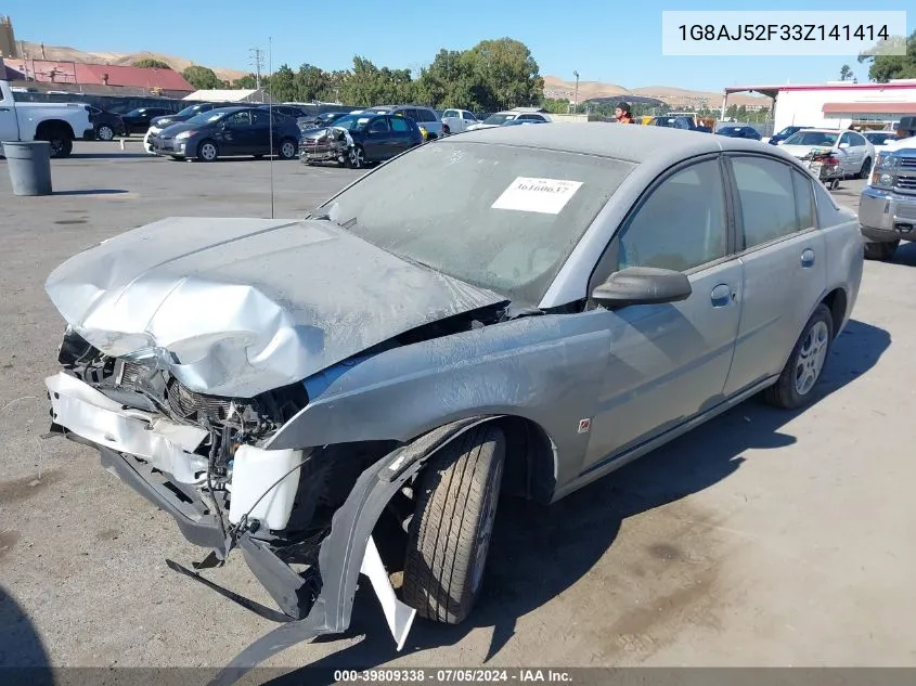 1G8AJ52F33Z141414 2003 Saturn Ion Ion 2