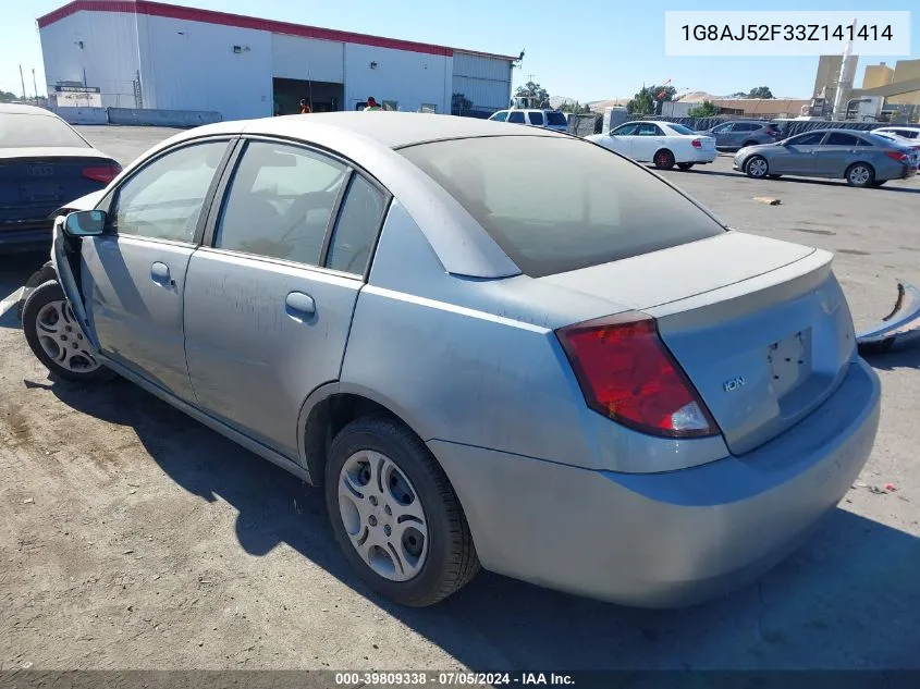 1G8AJ52F33Z141414 2003 Saturn Ion Ion 2