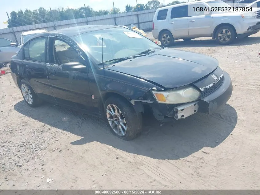 2003 Saturn Ion 3 VIN: 1G8AL52F53Z187854 Lot: 40092580