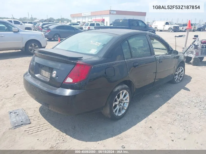 2003 Saturn Ion 3 VIN: 1G8AL52F53Z187854 Lot: 40092580