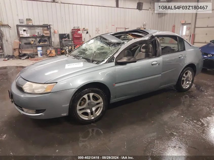 2003 Saturn Ion 3 VIN: 1G8AL54F03Z180467 Lot: 40213418