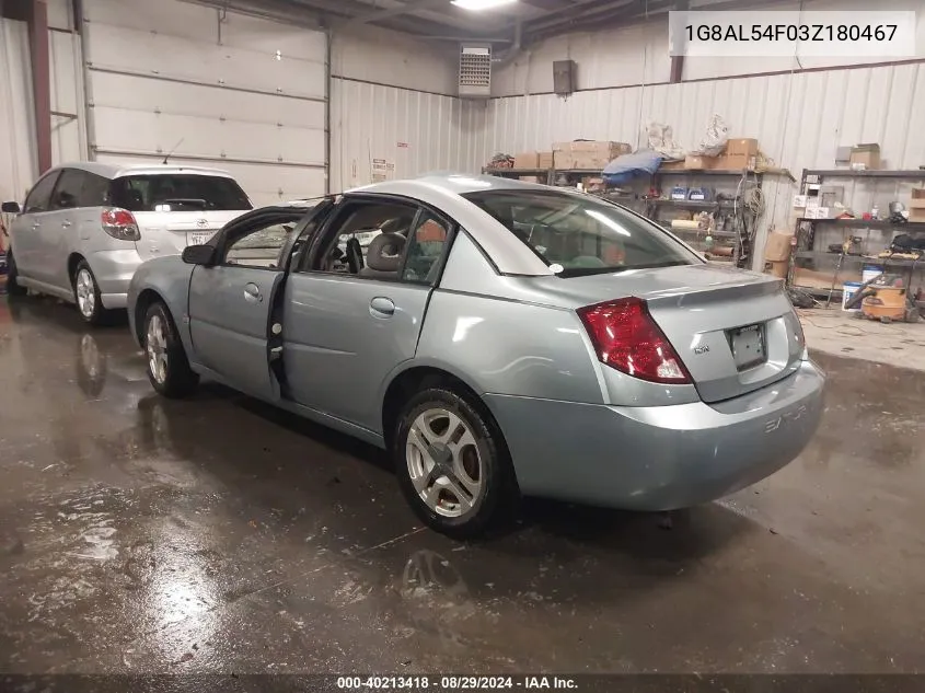 2003 Saturn Ion 3 VIN: 1G8AL54F03Z180467 Lot: 40213418