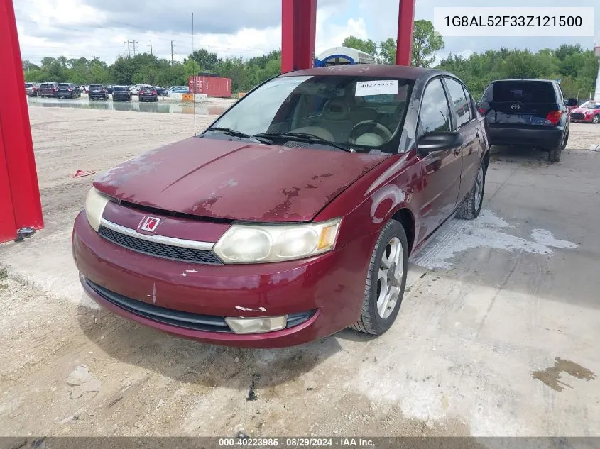 2003 Saturn Ion 3 VIN: 1G8AL52F33Z121500 Lot: 40223985