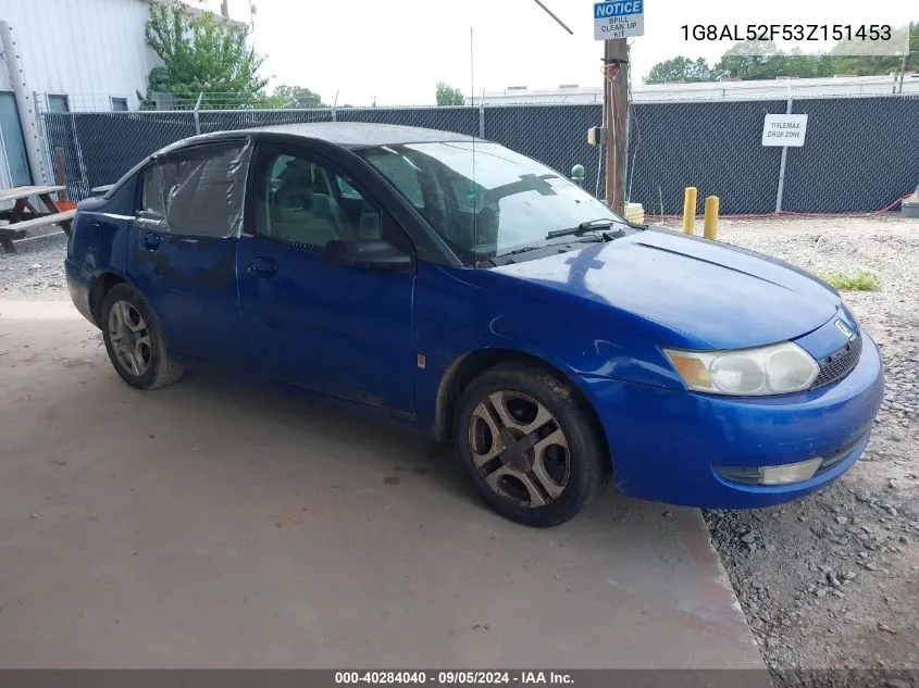 1G8AL52F53Z151453 2003 Saturn Ion Ion 3