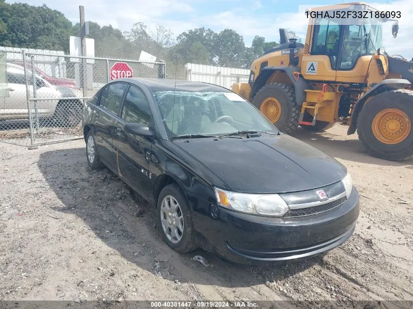 2003 Saturn Ion Level 2 VIN: 1GHAJ52F33Z186093 Lot: 40381447