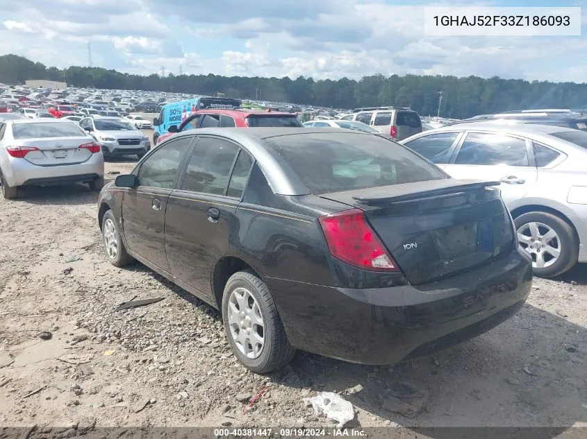 2003 Saturn Ion Level 2 VIN: 1GHAJ52F33Z186093 Lot: 40381447