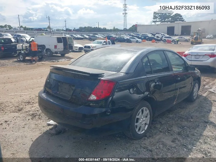 2003 Saturn Ion Level 2 VIN: 1GHAJ52F33Z186093 Lot: 40381447