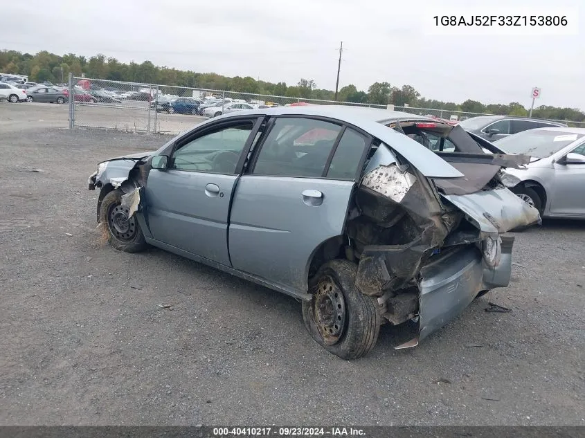 2003 Saturn Ion Level 2 VIN: 1G8AJ52F33Z153806 Lot: 40410217