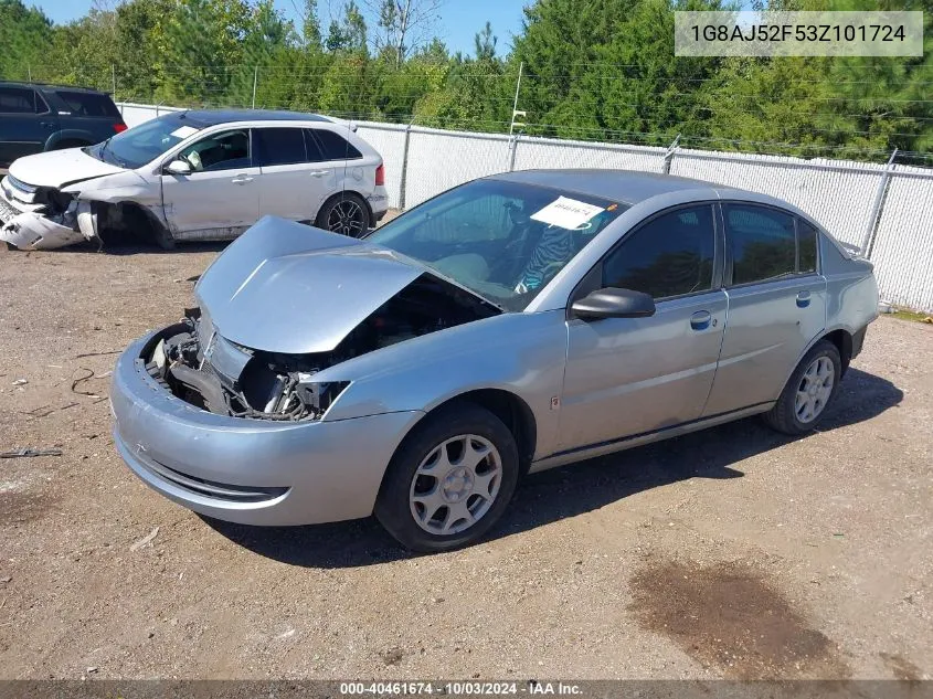 2003 Saturn Ion 2 VIN: 1G8AJ52F53Z101724 Lot: 40461674