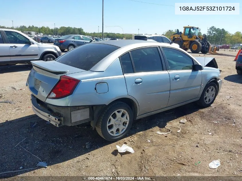 2003 Saturn Ion 2 VIN: 1G8AJ52F53Z101724 Lot: 40461674