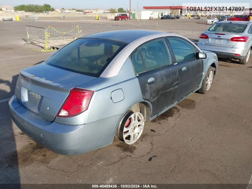 2003 Saturn Ion 3 VIN: 1G8AL52FX3Z147897 Lot: 40489436