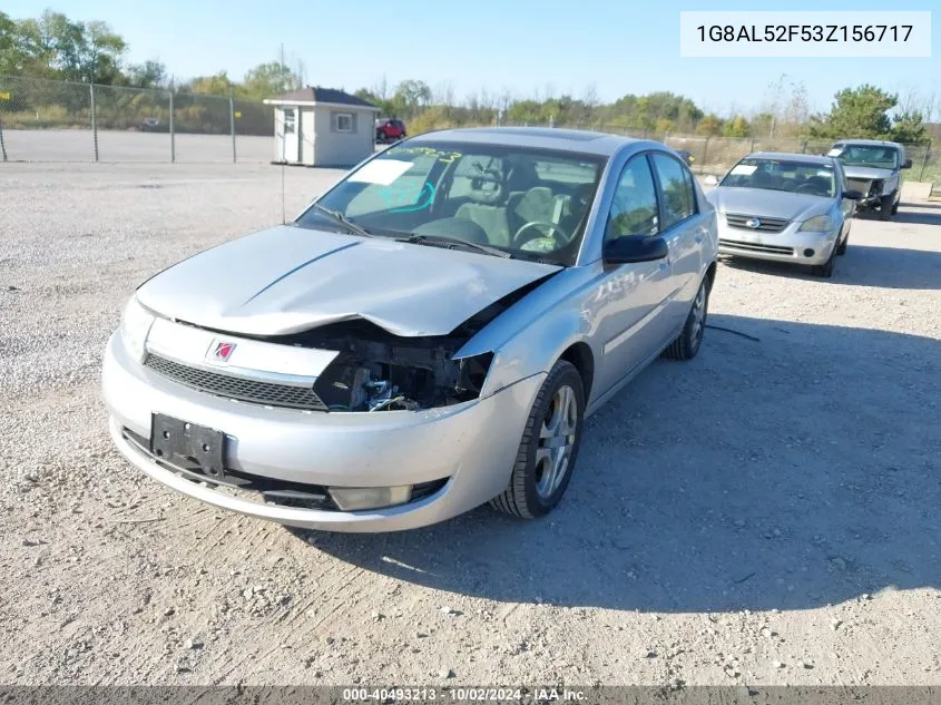 2003 Saturn Ion 3 VIN: 1G8AL52F53Z156717 Lot: 40493213