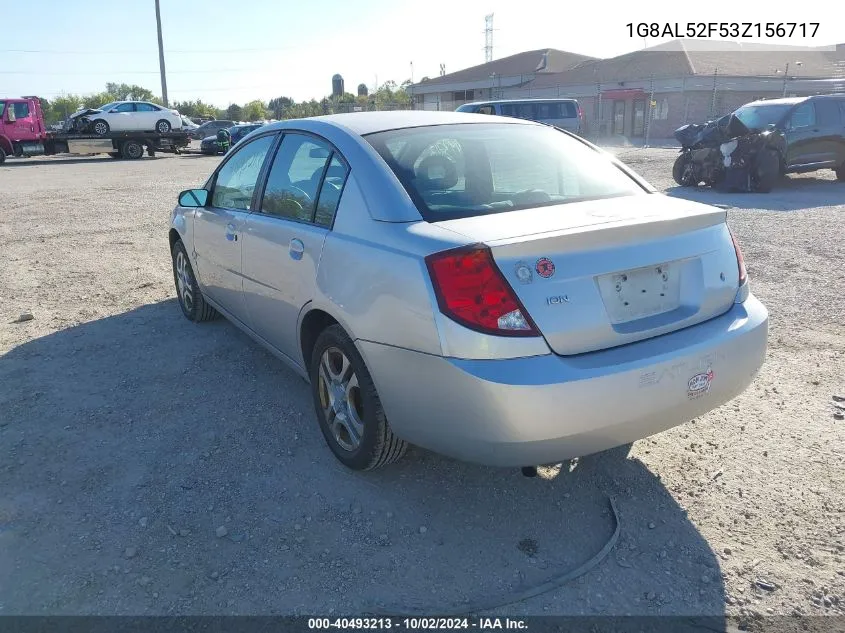 2003 Saturn Ion 3 VIN: 1G8AL52F53Z156717 Lot: 40493213