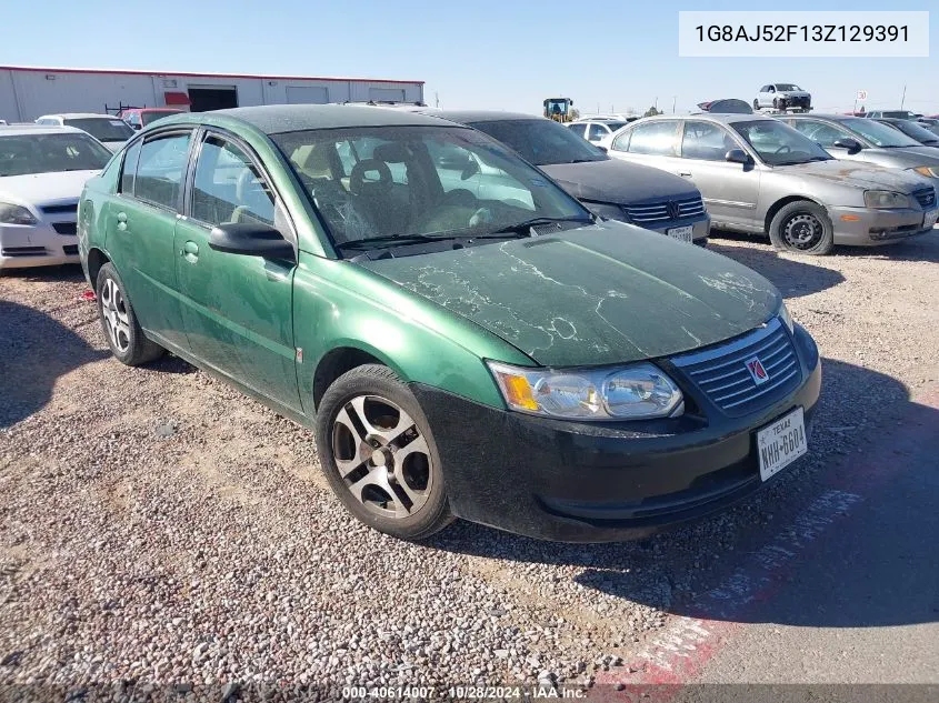 2003 Saturn Ion 2 VIN: 1G8AJ52F13Z129391 Lot: 40614007