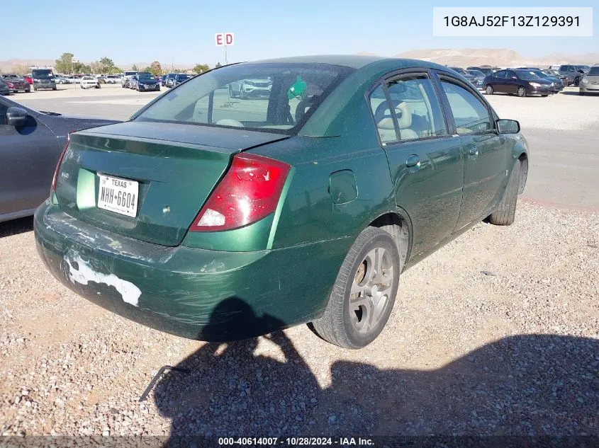 2003 Saturn Ion 2 VIN: 1G8AJ52F13Z129391 Lot: 40614007