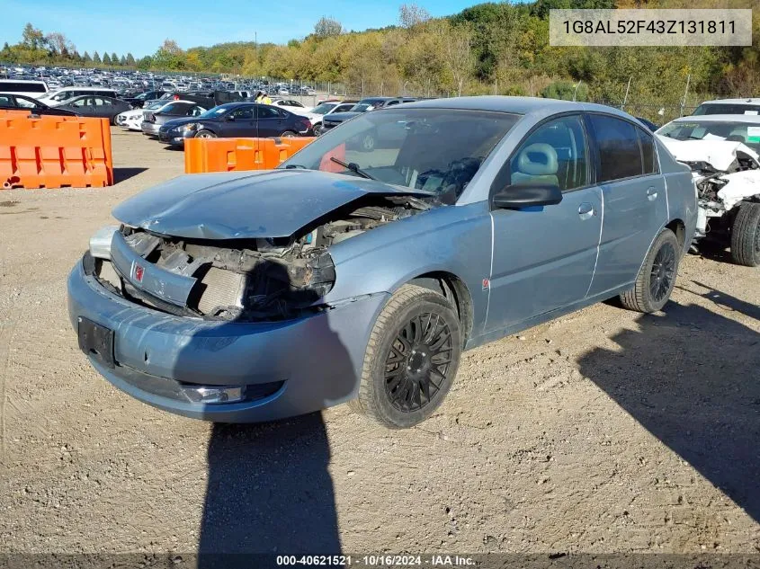 2003 Saturn Ion 3 VIN: 1G8AL52F43Z131811 Lot: 40621521