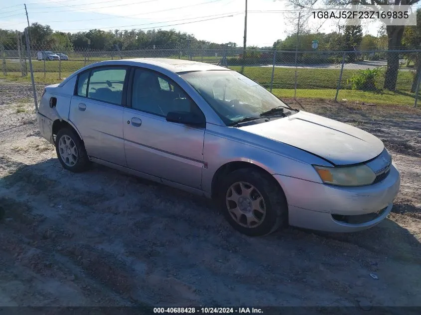 2003 Saturn Ion 2 VIN: 1G8AJ52F23Z169835 Lot: 40688428