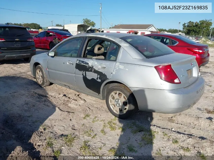 2003 Saturn Ion 2 VIN: 1G8AJ52F23Z169835 Lot: 40688428