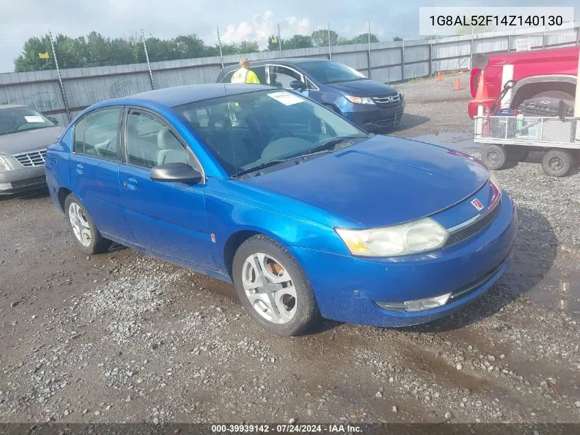 2004 Saturn Ion 3 VIN: 1G8AL52F14Z140130 Lot: 39939142