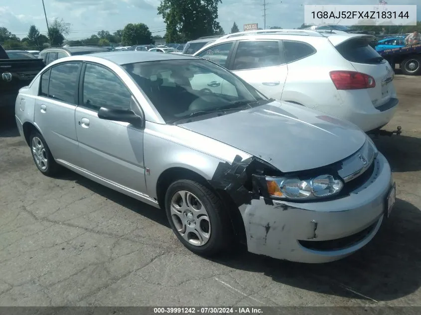 2004 Saturn Ion 2 VIN: 1G8AJ52FX4Z183144 Lot: 39991242