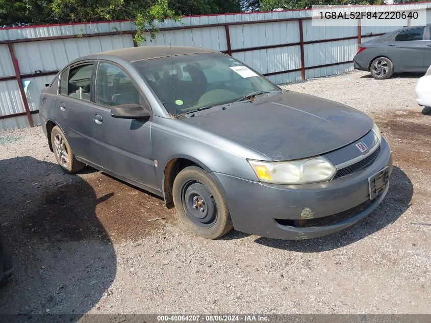 2004 Saturn Ion 3 VIN: 1G8AL52F84Z220640 Lot: 40064207