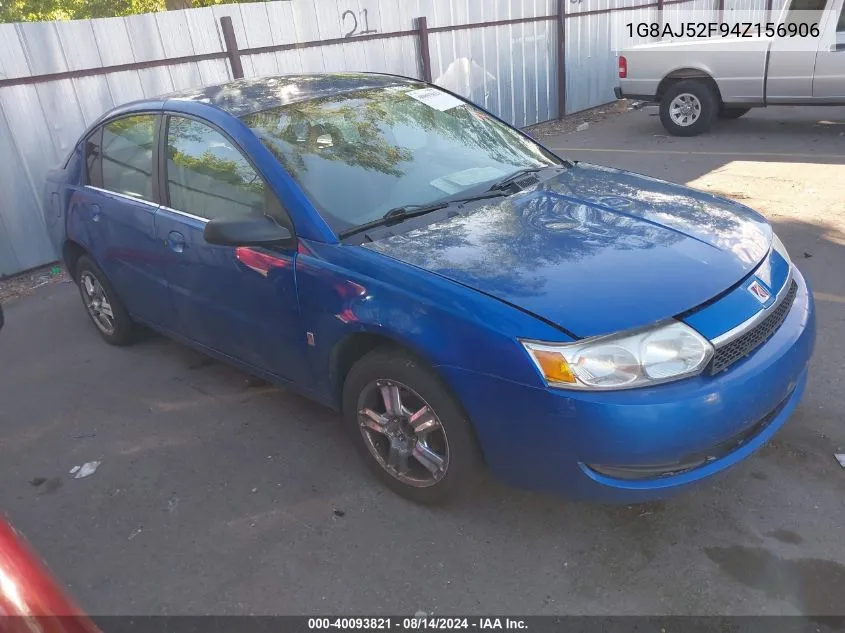 2004 Saturn Ion 2 VIN: 1G8AJ52F94Z156906 Lot: 40093821