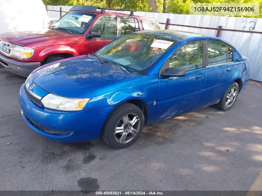 2004 Saturn Ion 2 VIN: 1G8AJ52F94Z156906 Lot: 40093821