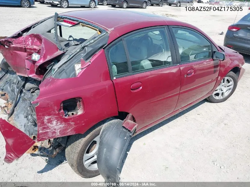 2004 Saturn Ion 2 VIN: 1G8AZ52F04Z175305 Lot: 40100769