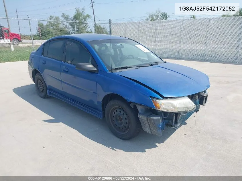 2004 Saturn Ion 2 VIN: 1G8AJ52F54Z172052 Lot: 40129686