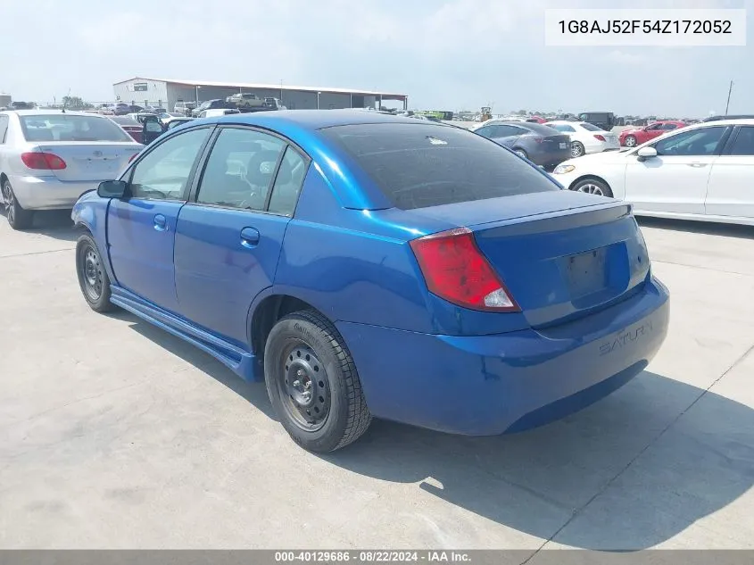 2004 Saturn Ion 2 VIN: 1G8AJ52F54Z172052 Lot: 40129686