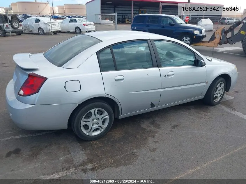 2004 Saturn Ion 2 VIN: 1G8AZ52F34Z186346 Lot: 40212869