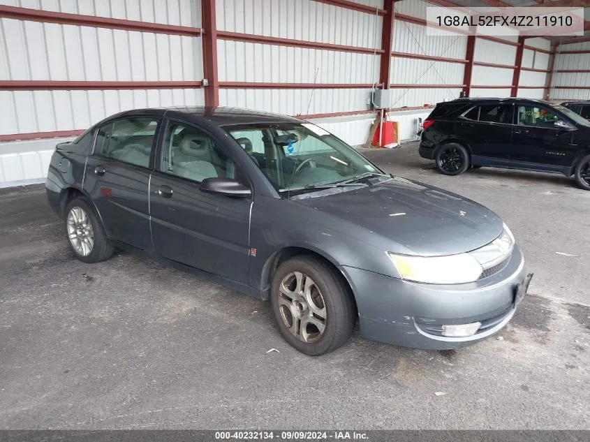 2004 Saturn Ion 3 VIN: 1G8AL52FX4Z211910 Lot: 40232134