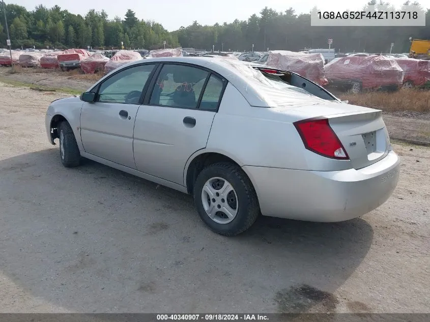 2004 Saturn Ion 1 VIN: 1G8AG52F44Z113718 Lot: 40340907