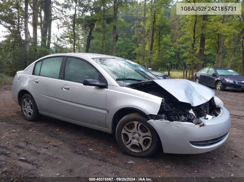 2004 Saturn Ion 2 VIN: 1G8AJ52F24Z185731 Lot: 40375567