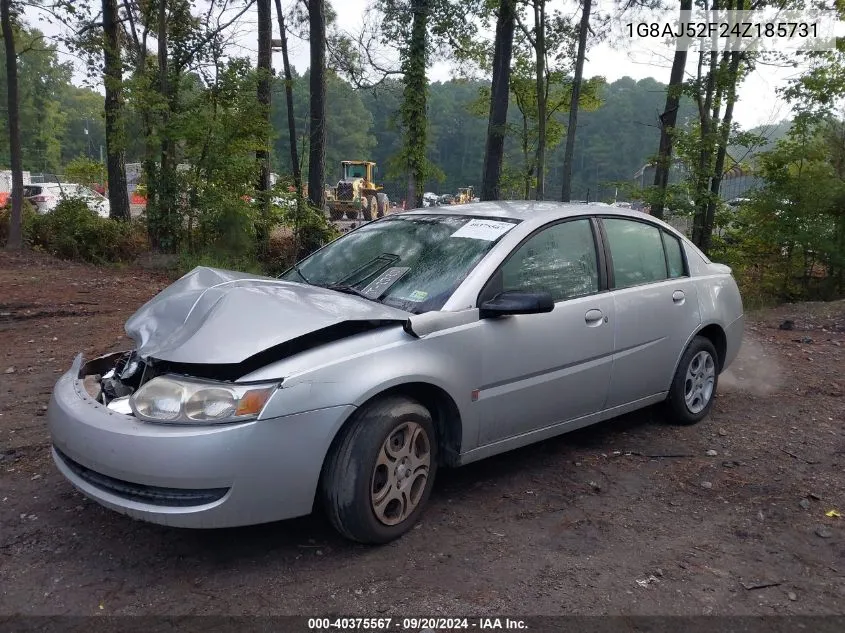 2004 Saturn Ion 2 VIN: 1G8AJ52F24Z185731 Lot: 40375567