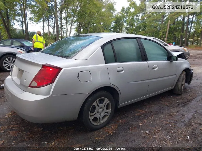 2004 Saturn Ion 2 VIN: 1G8AJ52F24Z185731 Lot: 40375567