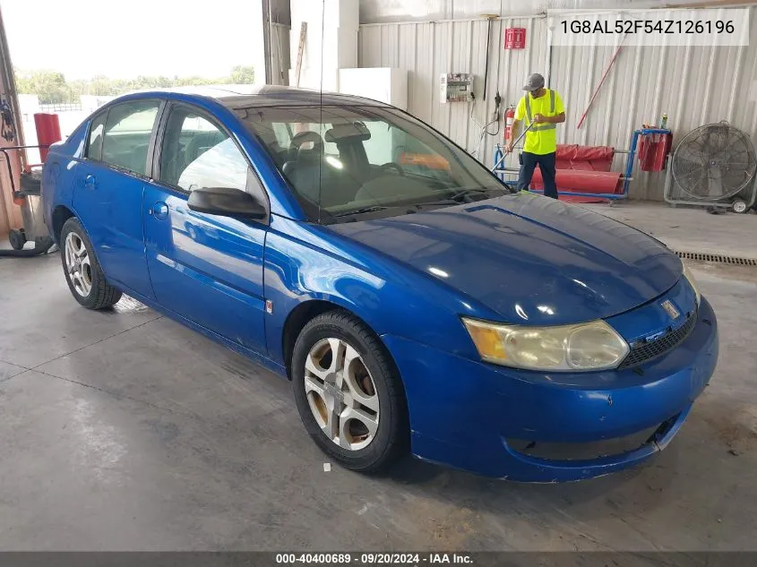 2004 Saturn Ion 3 VIN: 1G8AL52F54Z126196 Lot: 40400689