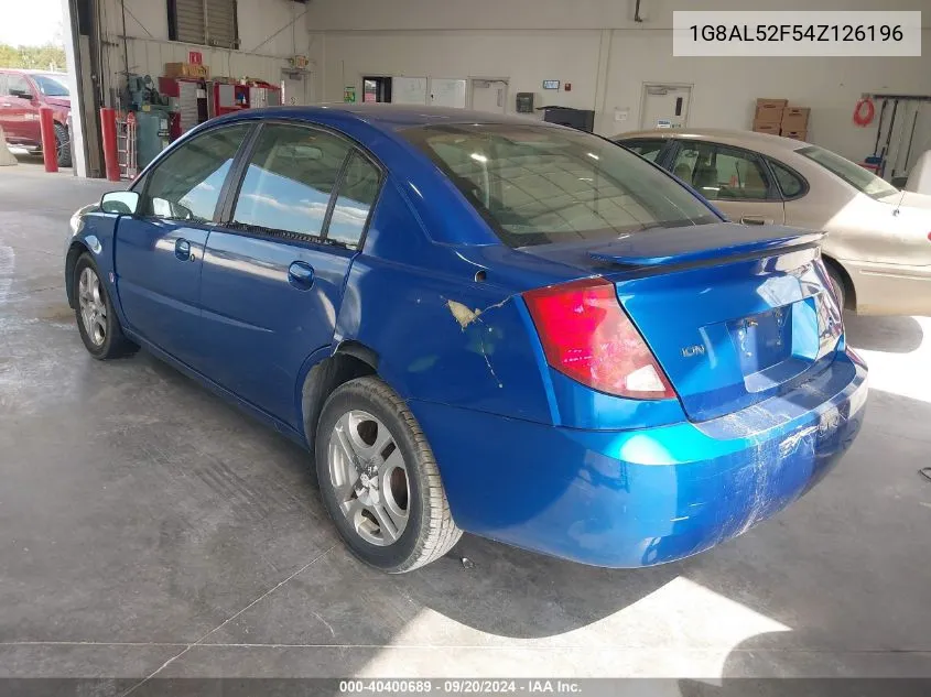 2004 Saturn Ion 3 VIN: 1G8AL52F54Z126196 Lot: 40400689