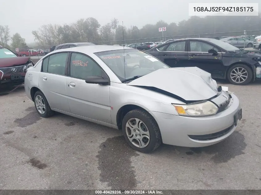 2004 Saturn Ion Level 2 VIN: 1G8AJ52F94Z185175 Lot: 40429236