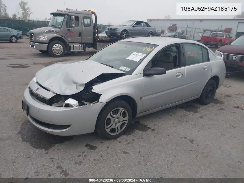 2004 Saturn Ion Level 2 VIN: 1G8AJ52F94Z185175 Lot: 40429236